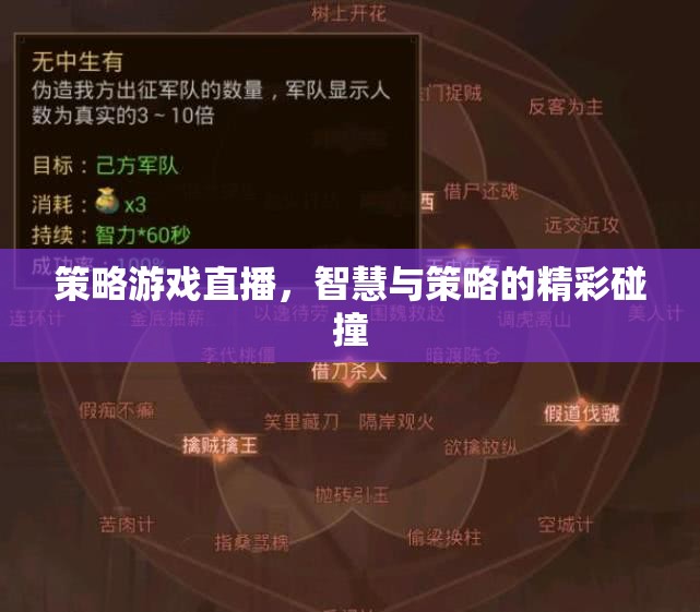 智慧與策略的碰撞，策略游戲直播的精彩瞬間