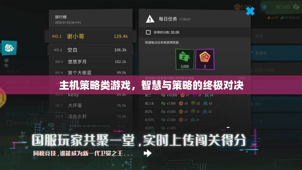 智慧與策略的終極對(duì)決，主機(jī)策略類(lèi)游戲的魅力
