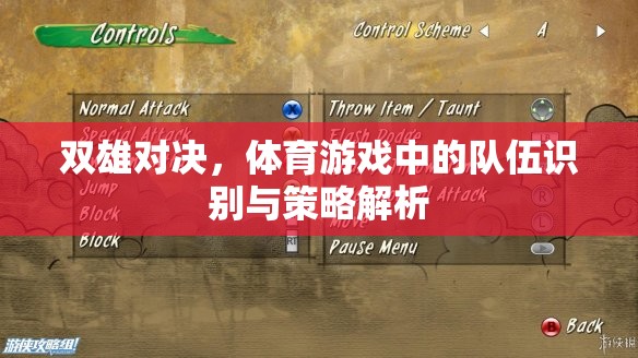 雙雄對決，體育游戲中的隊(duì)伍識(shí)別與策略解析