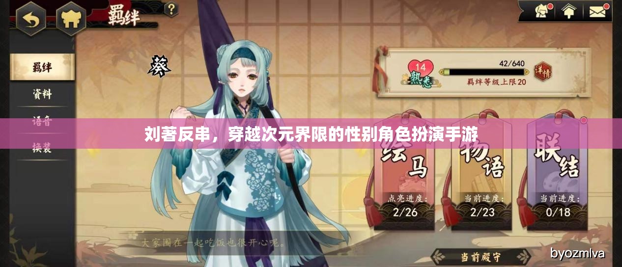 劉著反串，穿越次元界限的性別角色扮演手游