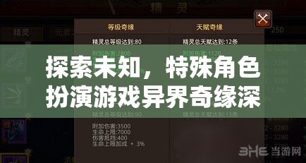 探索未知，特殊角色扮演游戲異界奇緣的深度解析
