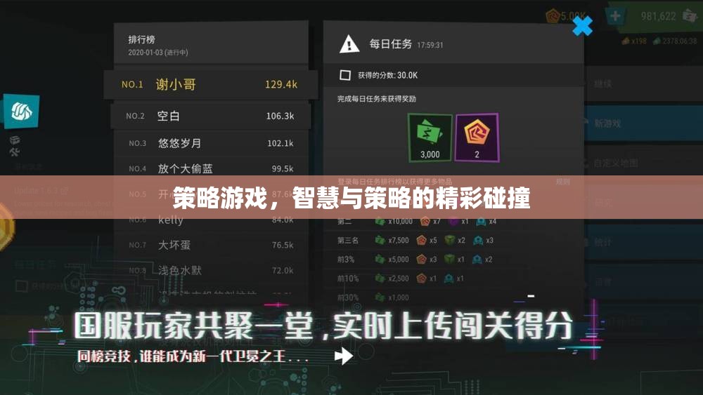 智慧與策略的精彩碰撞，探索策略游戲的魅力