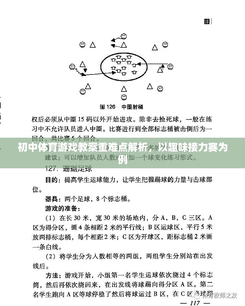 初中體育游戲教案，趣味接力賽的難點與重點解析