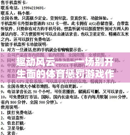 趣動(dòng)風(fēng)云——一場(chǎng)別開生面的體育懲罰游戲作文