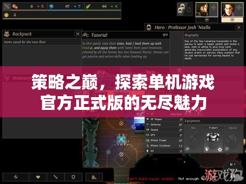 策略之巔，解鎖單機(jī)游戲官方正式版的無(wú)盡魅力