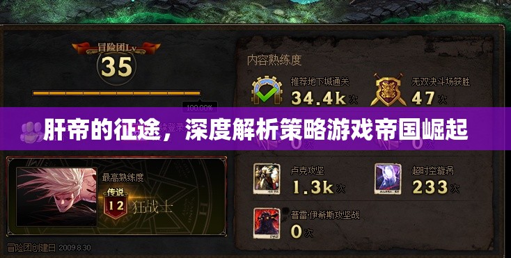 肝帝的征途，深度解析策略游戲帝國崛起