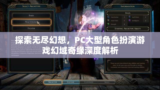 幻域奇緣，PC大型角色扮演游戲的深度探索與無盡幻想之旅
