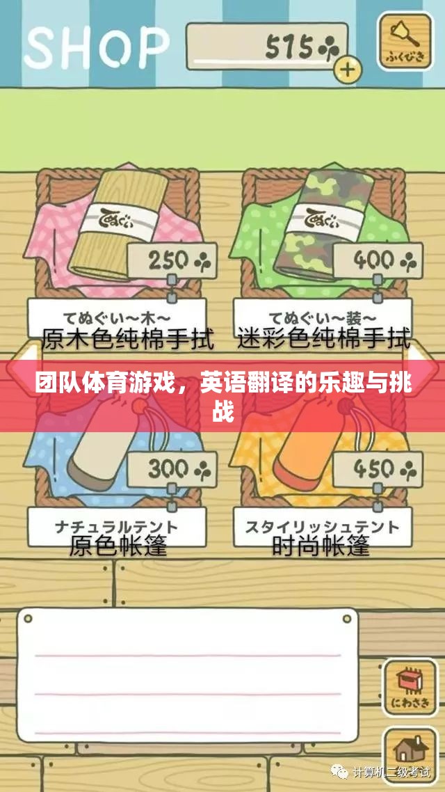 團(tuán)隊(duì)體育游戲的英語(yǔ)翻譯，The Joy and Challenges of Team Sports Games