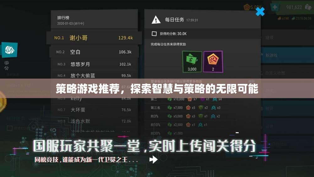 探索智慧與策略的無限可能，精選策略游戲推薦
