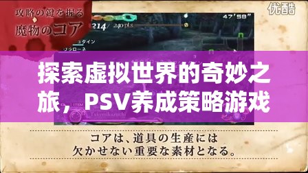 探索虛擬世界的奇妙之旅，PSV養(yǎng)成策略游戲深度解析