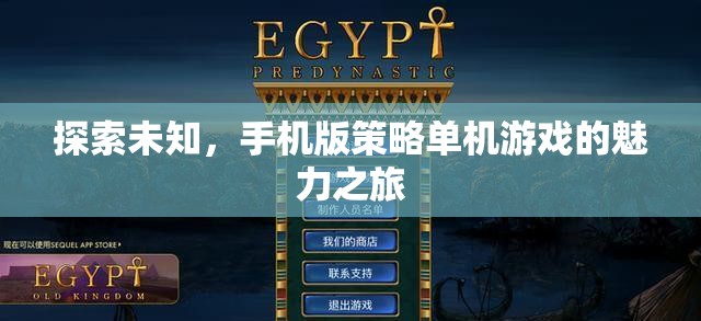 探索未知，手機(jī)版策略單機(jī)游戲的魅力之旅