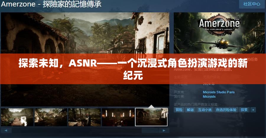 ASNR，探索未知，開啟沉浸式角色扮演游戲新紀(jì)元