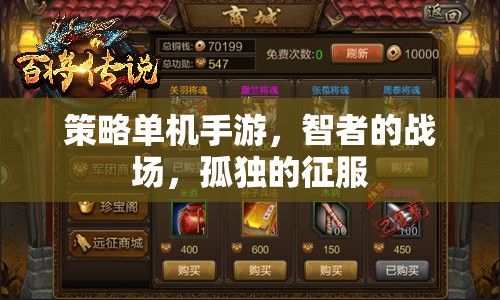 策略單機手游，智者的戰(zhàn)場，孤獨的征服