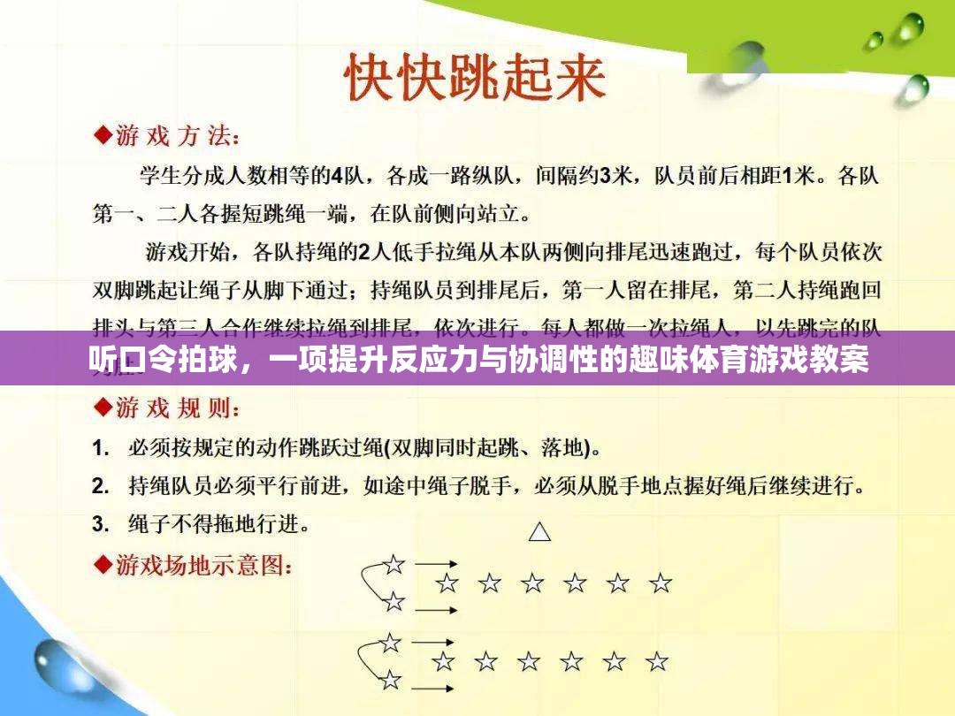 提升反應力與協調性的趣味體育游戲，聽口令拍球教案