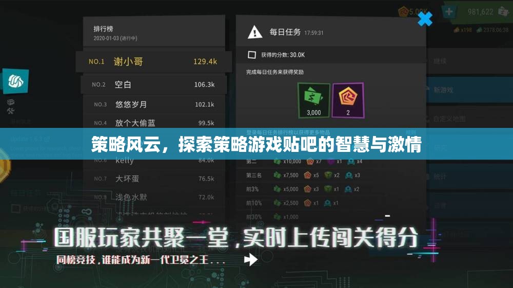 策略風(fēng)云，探索策略游戲貼吧的智慧與激情