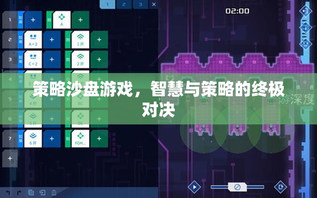 智慧與策略的終極對決，策略沙盤游戲的魅力