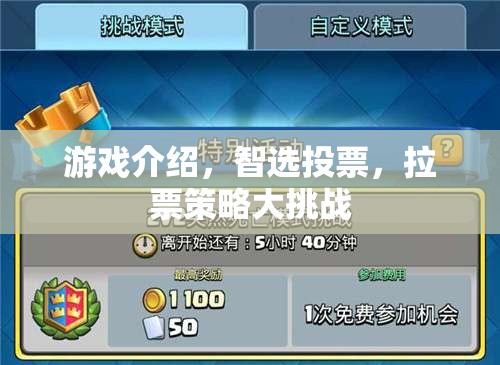 智選投票，游戲中的拉票策略大挑戰(zhàn)