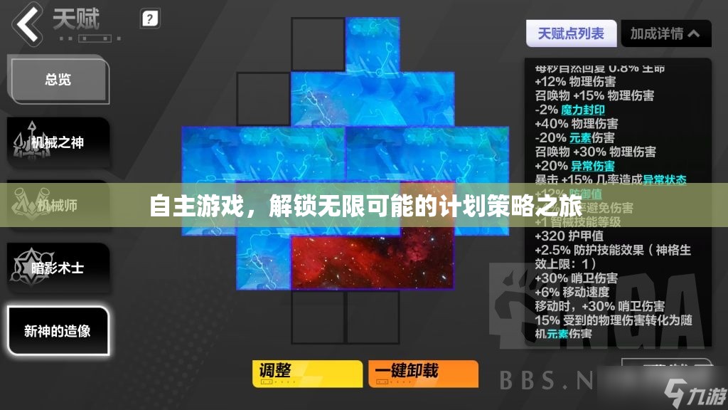 自主游戲，解鎖無限可能的計(jì)劃策略之旅