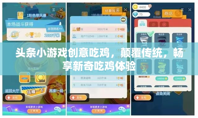 創(chuàng)意吃雞新體驗(yàn)，顛覆傳統(tǒng)，暢享頭條小游戲的獨(dú)特魅力