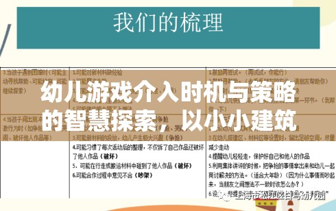 小小建筑師，幼兒游戲介入時機與策略的智慧探索  第3張