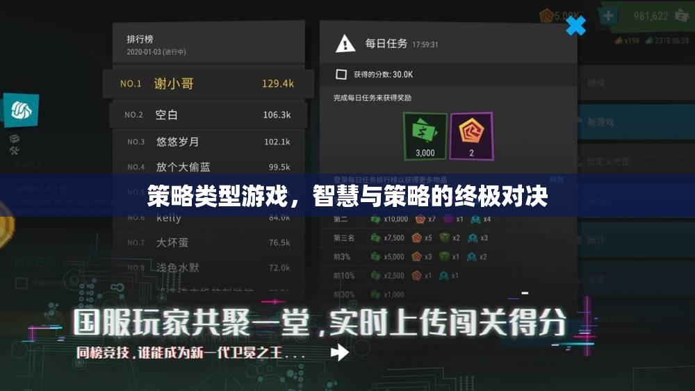 智慧與策略的終極對決，策略類型游戲的魅力