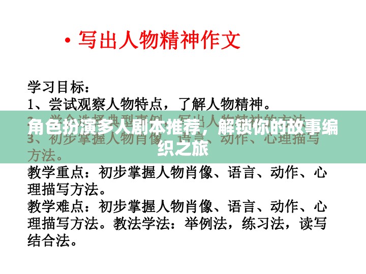 解鎖故事編織之旅，角色扮演多人劇本精選推薦  第3張