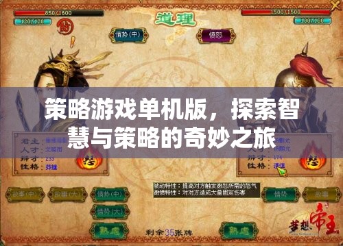 智慧與策略的奇妙探險(xiǎn)，單機(jī)型策略游戲之旅