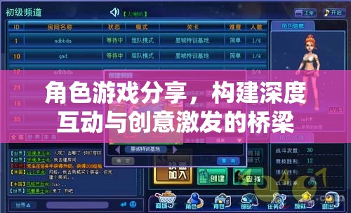 角色游戲分享，構(gòu)建深度互動(dòng)與創(chuàng)意激發(fā)的橋梁
