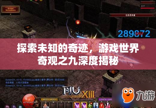 揭秘游戲世界奇觀之九，探索未知的奇跡