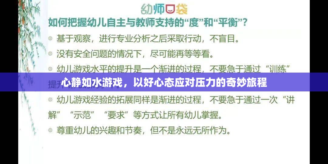心靜如水，以好心態(tài)應(yīng)對壓力的奇妙旅程  第3張