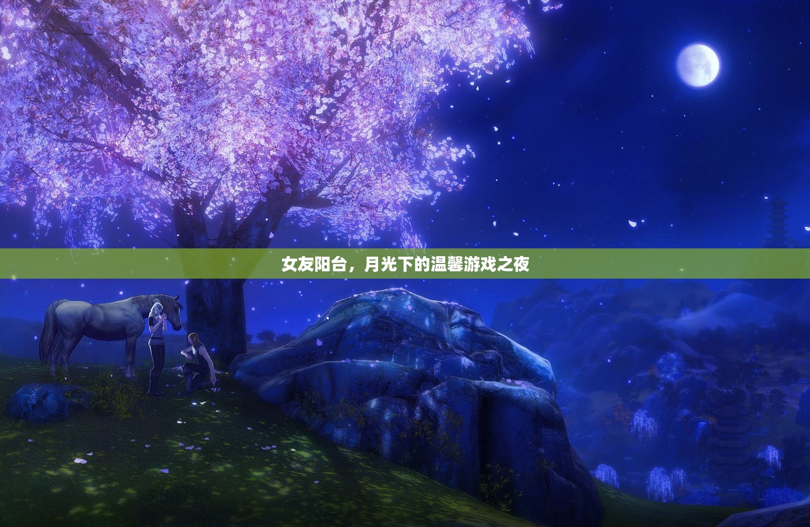 月光下的陽臺，與女友共度的溫馨游戲之夜