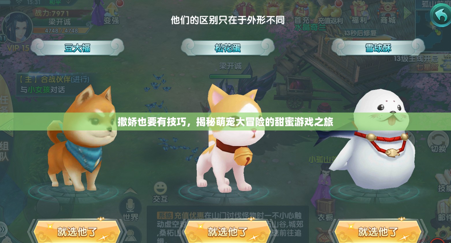 萌寵大冒險，解鎖撒嬌技巧的甜蜜游戲之旅