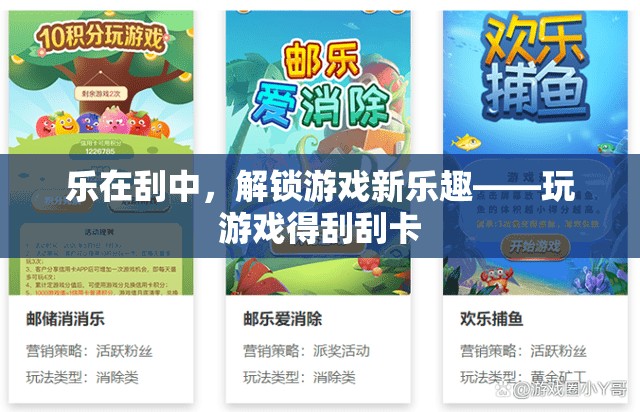 樂在刮中，解鎖游戲新樂趣，玩游戲得刮刮卡