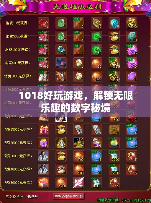 解鎖1018，探索無(wú)限樂(lè)趣的數(shù)字游戲秘境