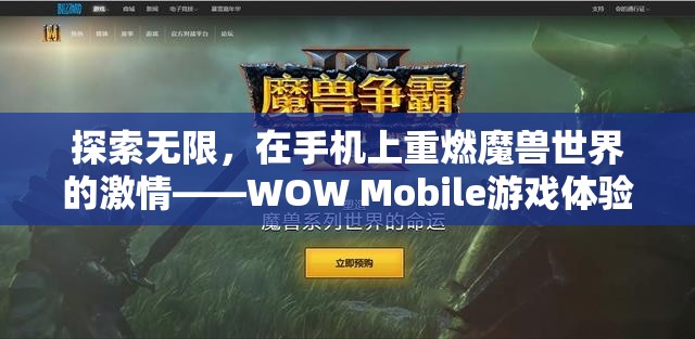 重燃魔獸激情，WOW Mobile游戲體驗(yàn)的全面解析