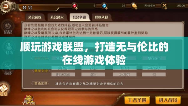 順玩游戲聯(lián)盟，重塑在線游戲體驗的全新篇章