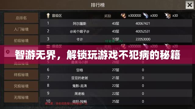 智游無界，解鎖游戲高手的防病秘籍