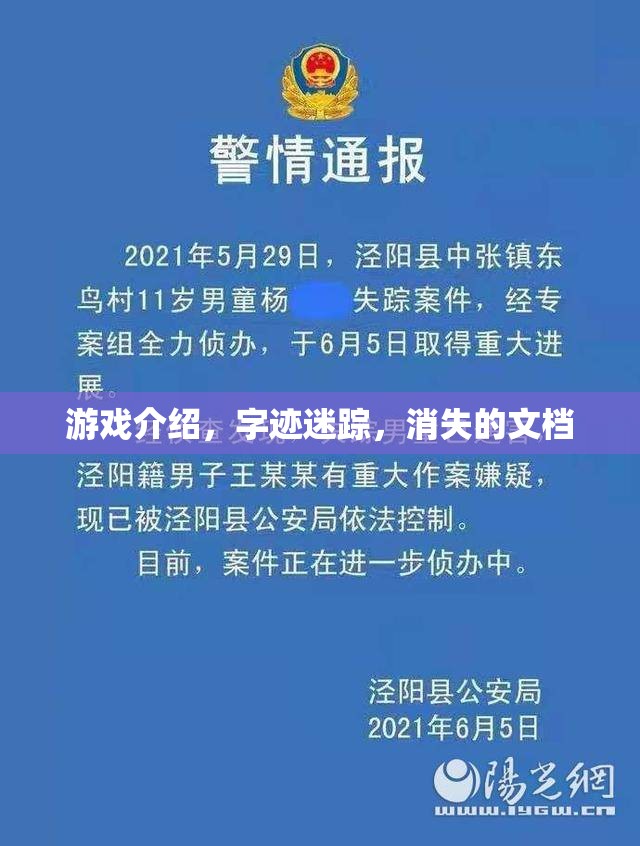 字跡迷蹤，揭秘消失的文檔游戲