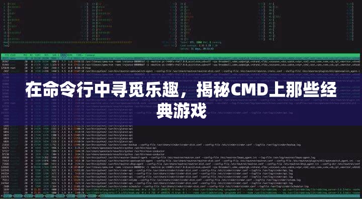 揭秘CMD上的經(jīng)典游戲，在命令行中尋覓樂趣