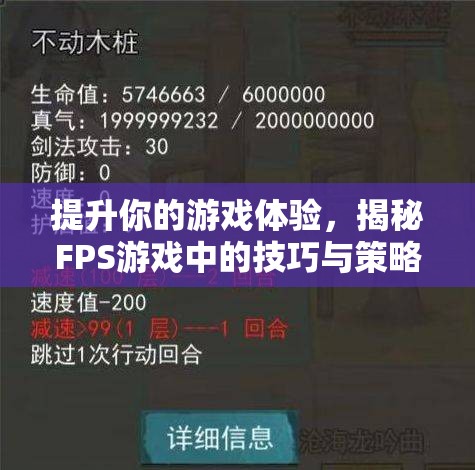揭秘FPS游戲中的技巧與策略，提升你的游戲體驗