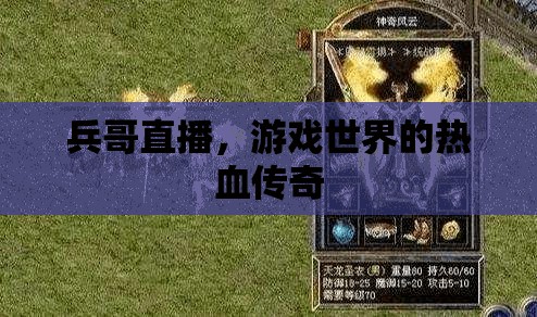 兵哥直播，游戲世界的熱血傳奇之旅