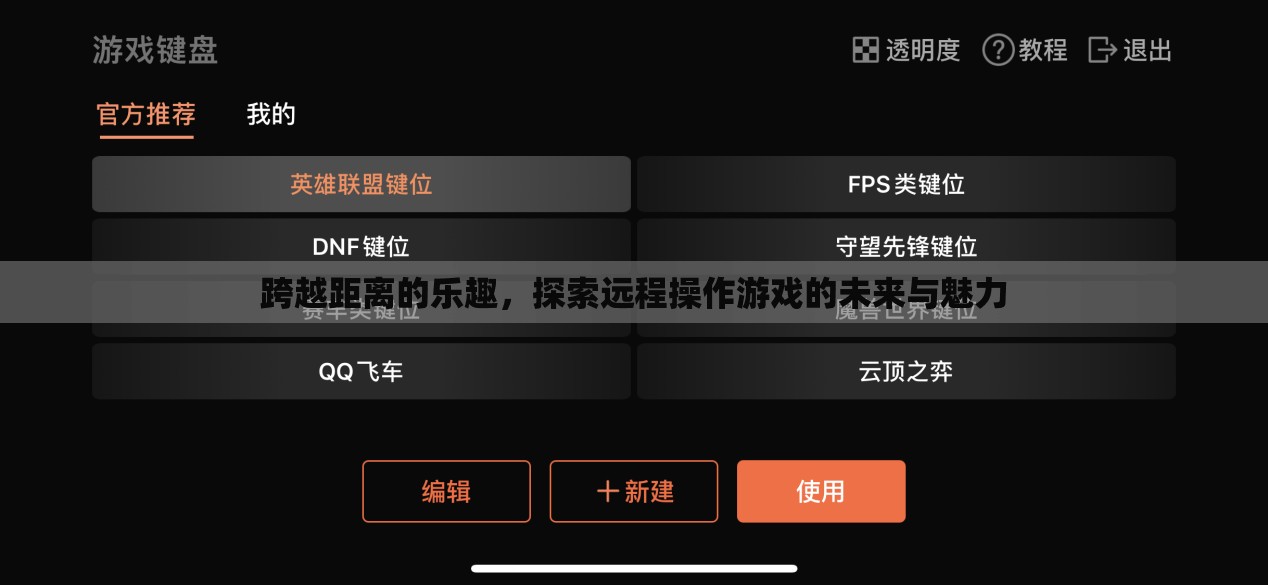 跨越距離的樂(lè)趣，探索遠(yuǎn)程操作游戲的未來(lái)與獨(dú)特魅力