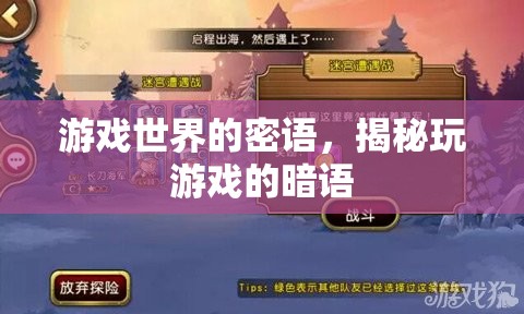 游戲世界的密語，揭秘玩游戲的暗語