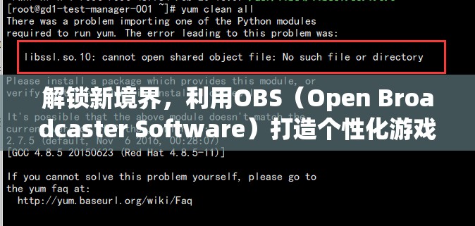 解鎖新境界，利用OBS（Open Broadcaster Software）打造個(gè)性化游戲直播與錄制體驗(yàn)