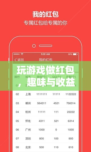 玩游戲賺紅包，趣味與收益并行的全新體驗