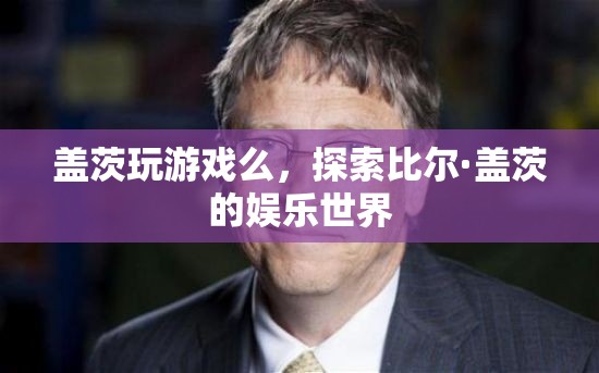 探索比爾·蓋茨的娛樂世界，游戲愛好者還是其他愛好？  第1張