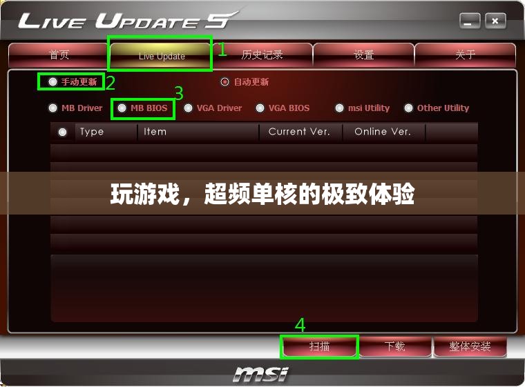 單核超頻，解鎖游戲極致體驗