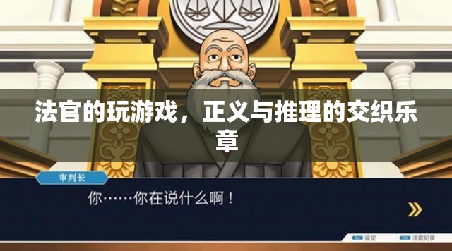 法官的玩游戲，正義與推理的交響曲