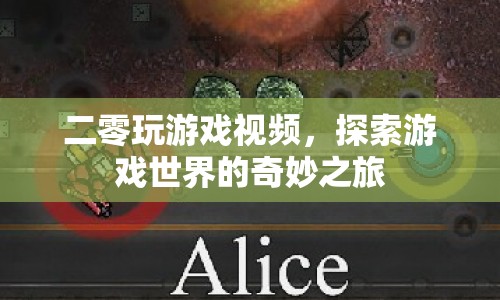 探索游戲世界的奇妙之旅，二零玩游戲視頻