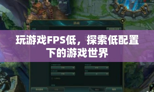 低配置下的游戲探索，如何在FPS低的情況下玩轉游戲？